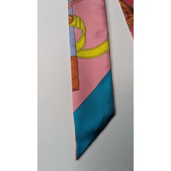 Authentic Hermes colorful hair or purse twilly scarf with box - Picture 5 of 13